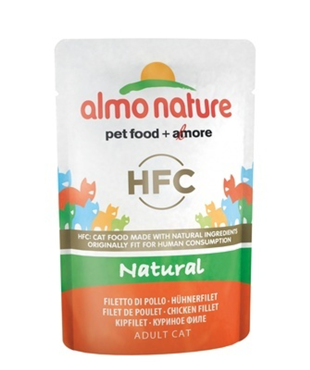 Almo Nature Паучи для Кошек "Куриное филе" (Classic Nature - Chicken Fillet) 0,055 кг x 1 шт.