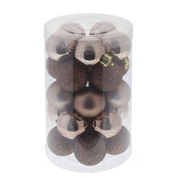 GAEM Набор из 25шт, Украшение новогоднее Шар "Шоколадное удовольствие", D3 см, L8 W8 H13 см