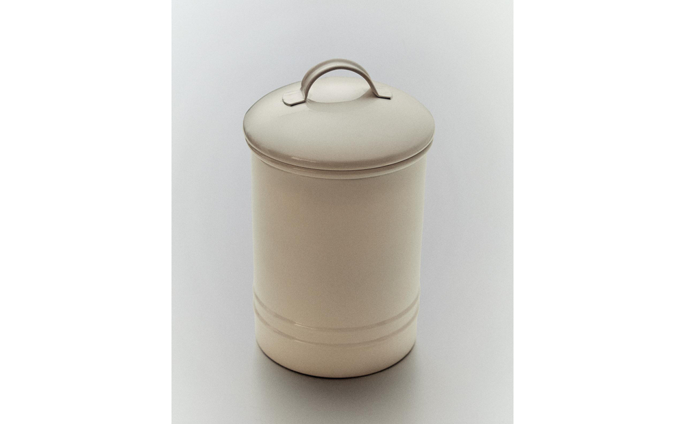 Zara Home Коробка для хранения из металла, цвет кремовый, 20 см