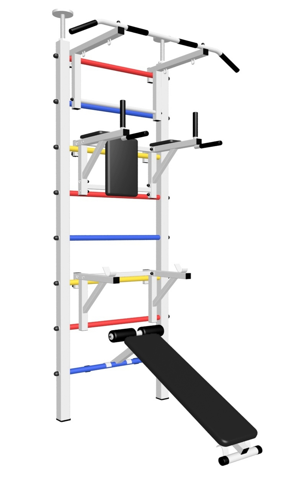 Шведская стенка Sv Sport враспор (Турник стандарт/Брусья/Стойка/Скамья)