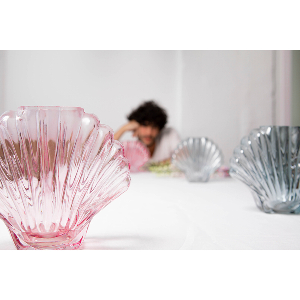 Ваза для цветов seashell, 20 см, розовая