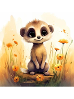 Картина по номерам 30х30см. "Малыши-животные. Детёныш суриката" 20цв. коробка (арт. Х-6323)