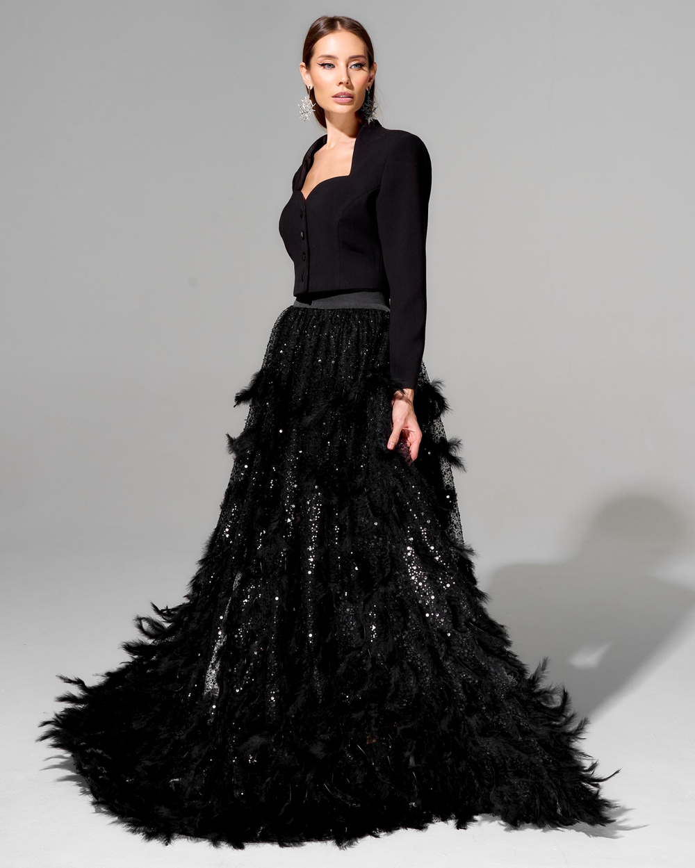 Юбка Goddess с вышивкой ручной работы