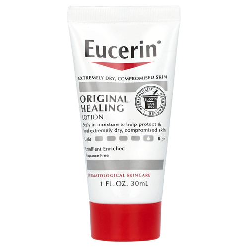 Eucerin, Original Healing Lotion, без отдушек, 30 мл (1 жидк. унц.)