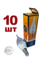 Светодиодная LED лампа CA37 6W E14 тёпл. пр. 10шт