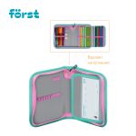 Пенал 1 отделение, 200*140*40 Först "Cool bear", дополнительная откидная секция, полиэстер