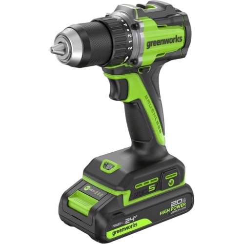 Дрель-шуруповерт аккумуляторный GREENWORKS DD560 24 V 2Ач   3708407CUC