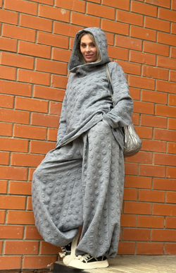 Брюки -палаццо /жаккард