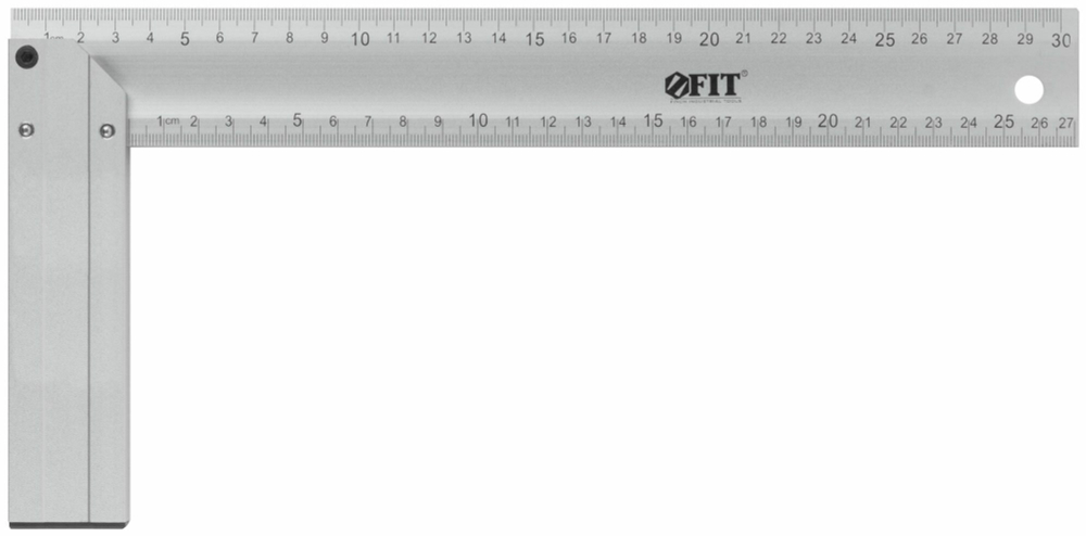 Угольник столярный литой алюмиевый FIT Профи 300 мм (19553)