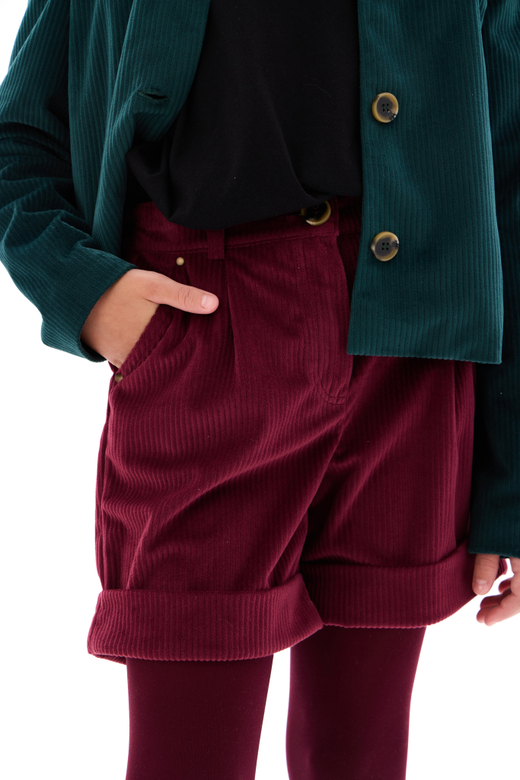 Шорты вельвет бордо