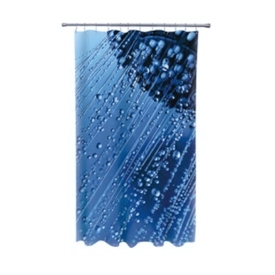 Штора для ванной комнаты Фотопринт 180*200 "КАПЛИ" с кольцами 2402