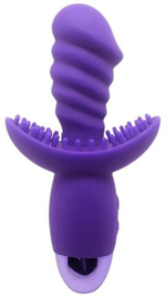 Фиолетовый вибратор INDULGENCE Rechargeable Wild Ride - 16,5 см. (Цвет: фиолетовый)