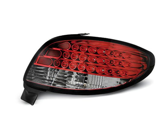 Задние фонари red white led для Peugeot 206