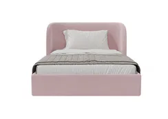 Кровать двуспальная Classic 140 см (розовый, велюр)