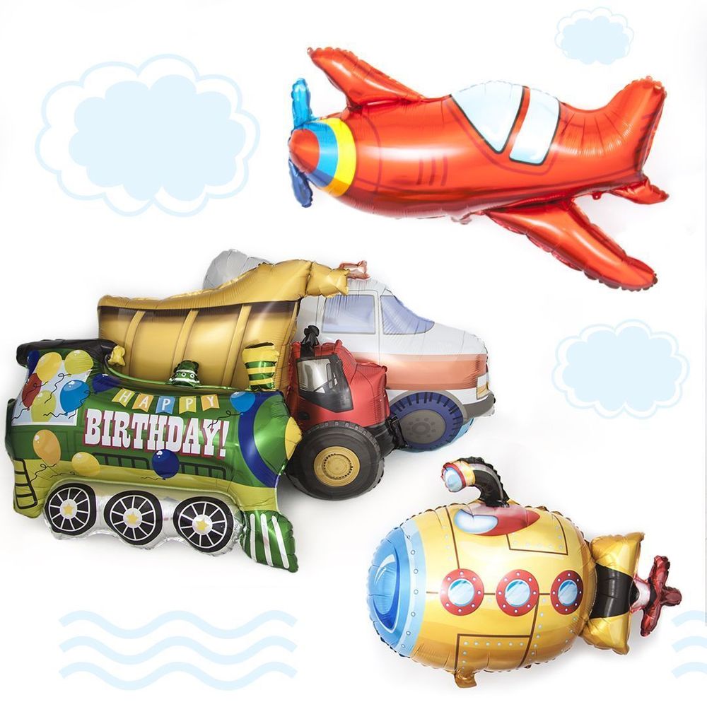 Шар (38"/97 см) Фигура, Самолет, Красный 1 шт.