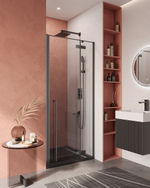 Душевая дверь Cezares LINER-B-12-90-C-NERO-R, 90х195, правосторонняя, профиль черный матовый, стекло прозрачное