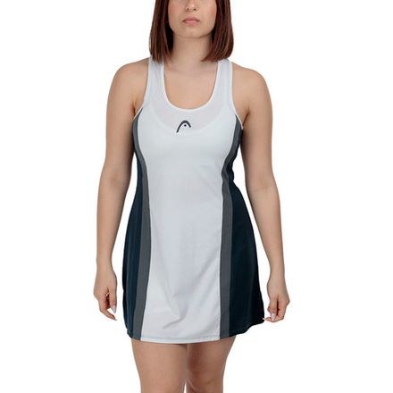 Платье HEAD Club 25 Dress W 814745-NVWH-XS, р.XS, 85% полиэстер 15% эластан, белый