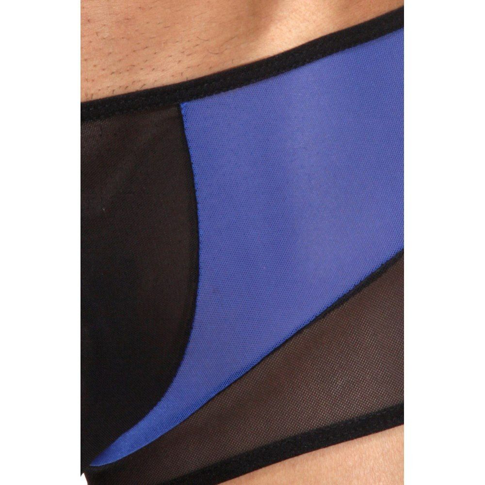 Мужские трусы хипсы черные с черно-синим Cosmos Colors BR30BB