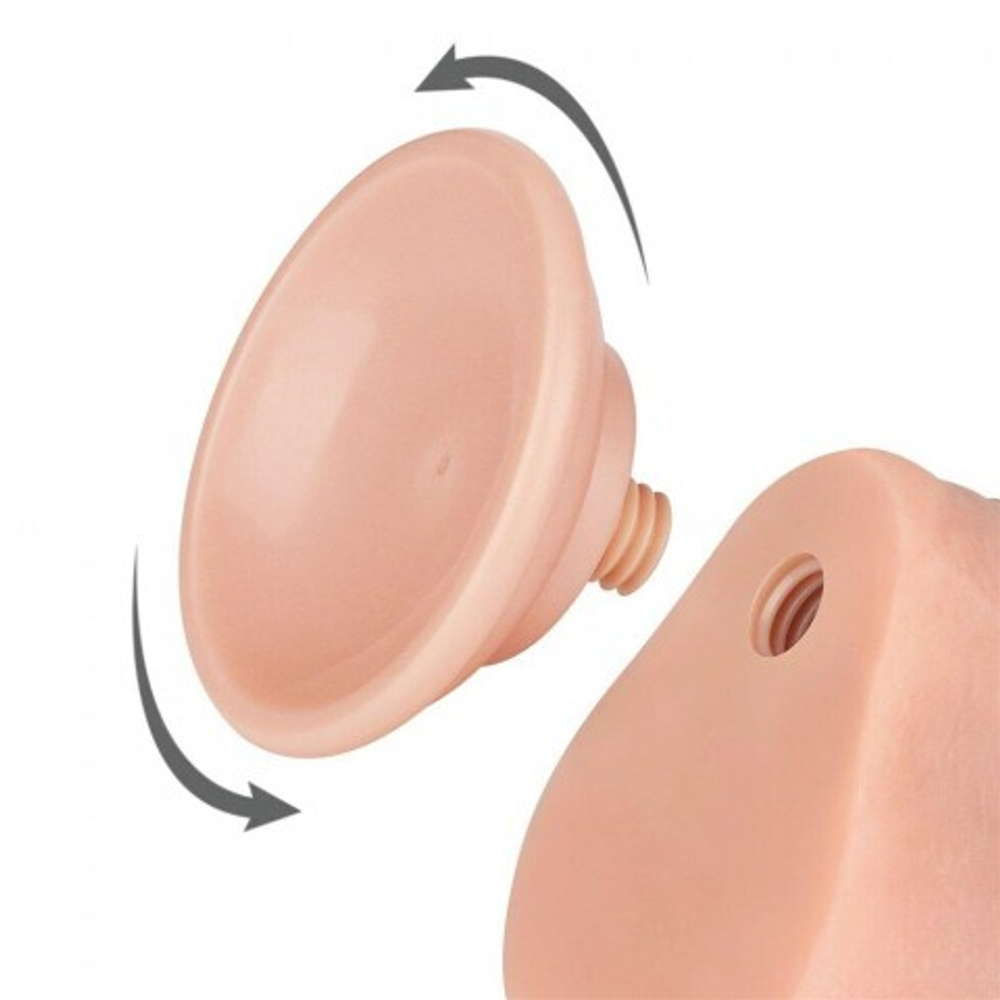 Реалистичный фаллоимитатор Lovetoy Sliding Skin (18,3×3,5 см) с двойной плотностью телесный