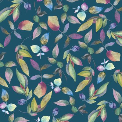 акварельные листья