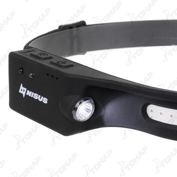 Фонарь налобный сенсорный LED-200 LM, COB-200LM, IPX4, USB (N-FN-HL76) NISUS