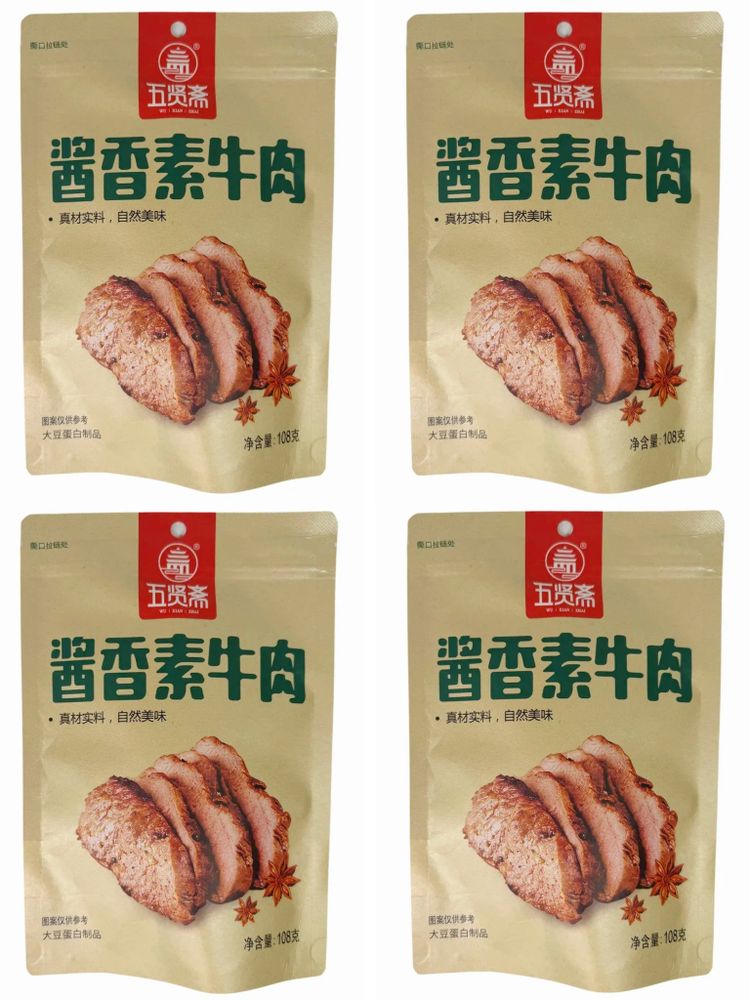 Мясо соевое Wuxianzhai с соевым соусом 108 г x 4 шт