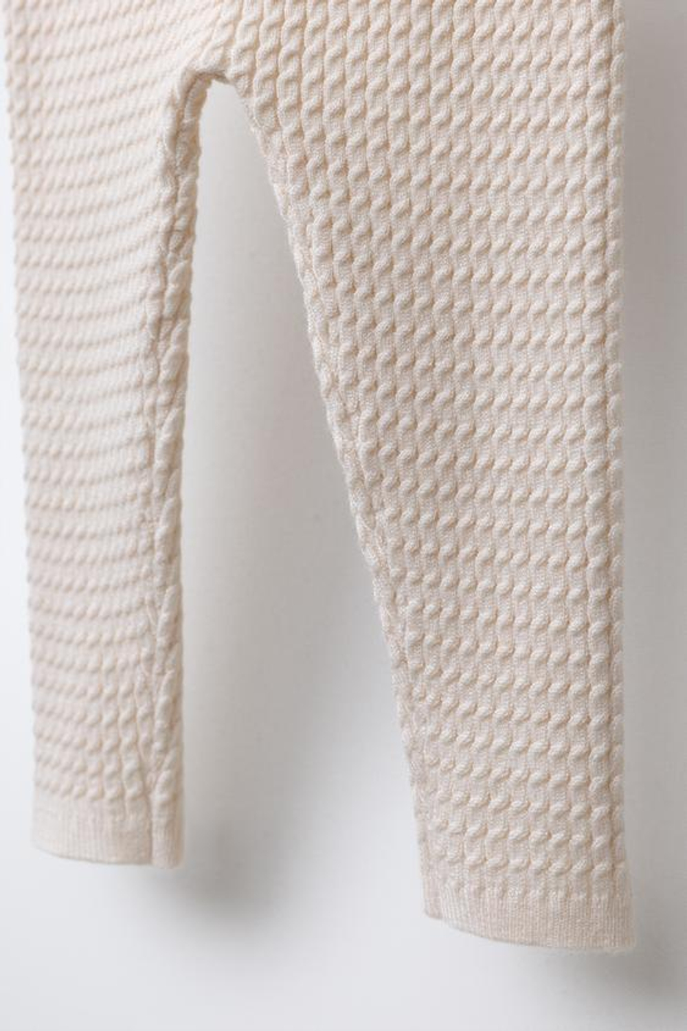 ZARA ЛЕГИНСЫ В РУБЧИК, ЭКРЮ