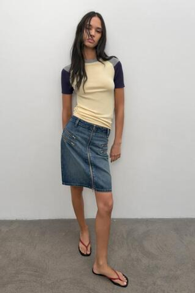 Цветной трикотажный топ - ZARA
