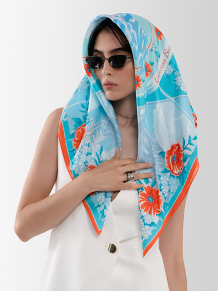 Платок «Крымская весна» 100% шёлк