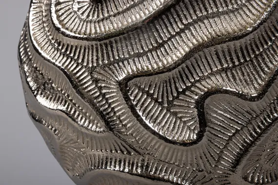 Ваза для цветов фигурная большая серебро