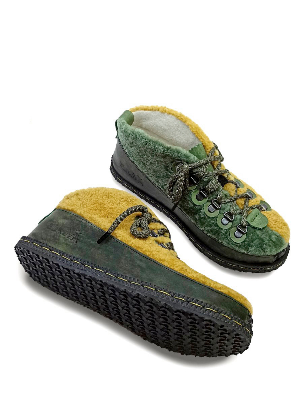 Ботинки меховые "Double Curly "