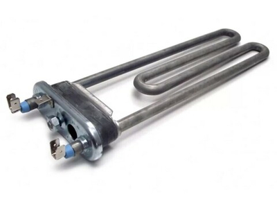 Тэн 2000W, прямой, с отверстием под датчик, L=205 мм, l=12 мм,  резинка ровная, сдвоенные клеммы HTR071