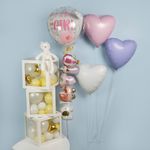 Шар (19''/48 см) Сердце, Лаванда, 1 шт.