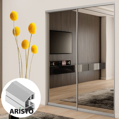 Дверь-купе ARISTO AVERS, зеркало, профиль хром матовый
