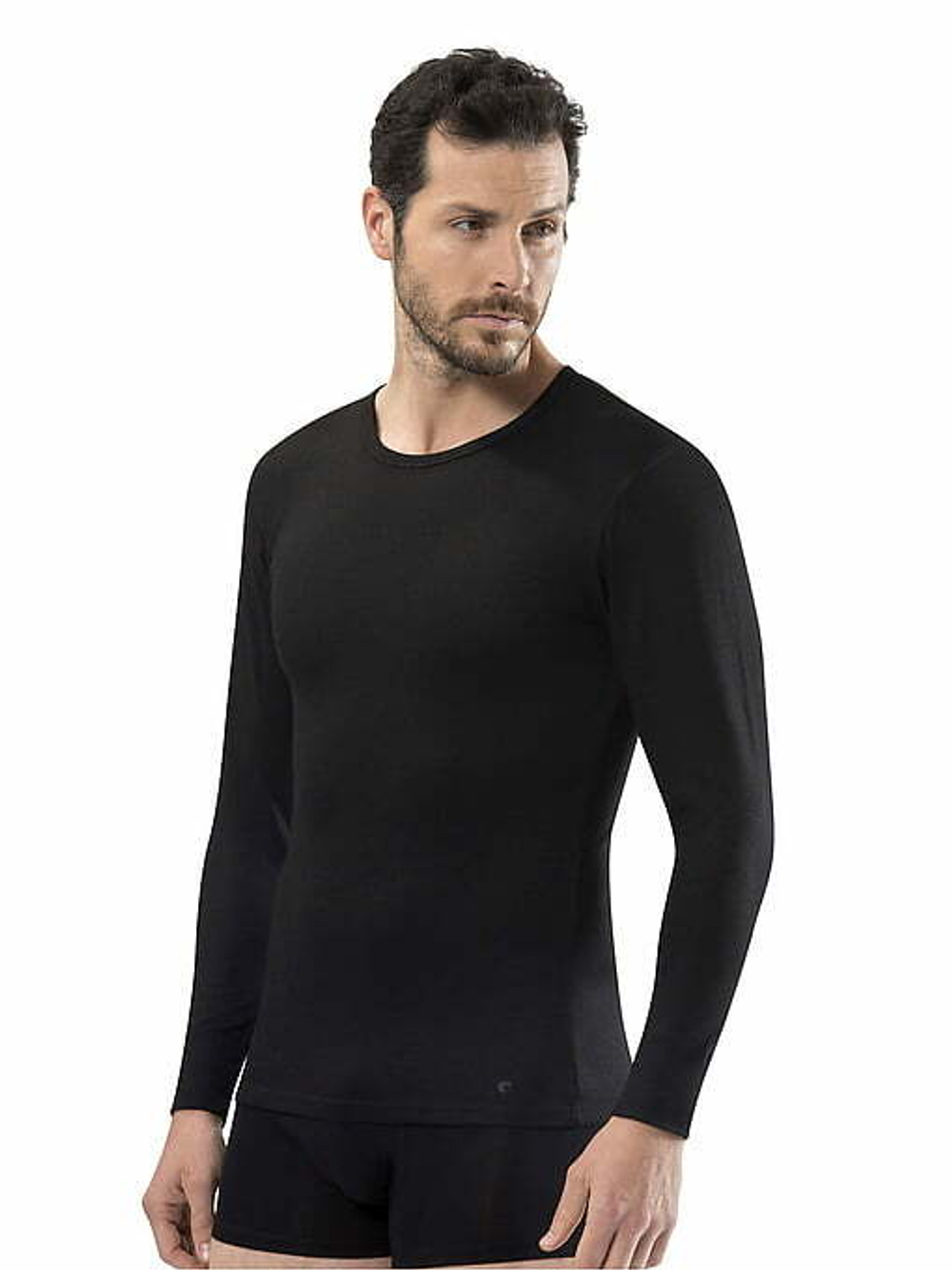 Футболка мужская термо с длинным рукавом черный