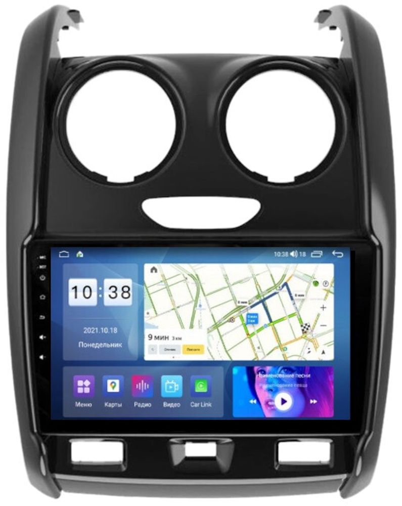 Магнитола для Renault Duster 2015-2020, Lada Largus 2021+ - Parafar PF147XHD на Android 13, 8-ядер, 4Гб+64Гб, CarPlay, 4G SIM-слот