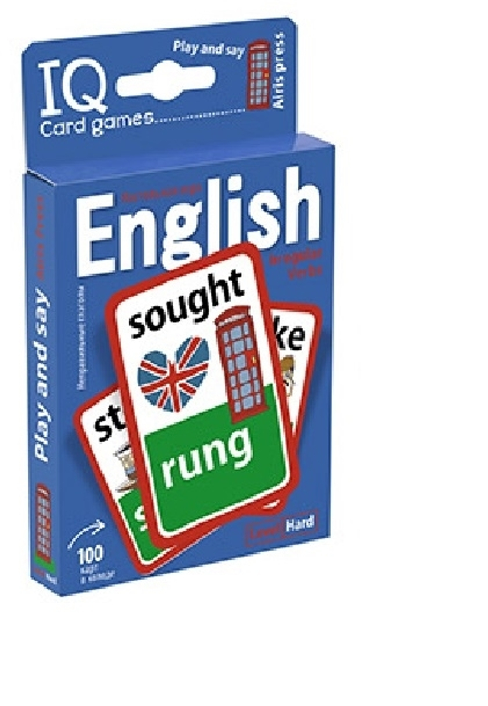 IQ Card games. English. Irregular verbs. Hard Level (100 карт) Степичев.  Игра. Неправильные глаголы. Повышенный уровень. – купить за 339 руб |  Express Publishing Учебники из Великобритании