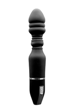 Чёрный анальный вибратор MENZSTUFF ANAL PLEASURE VIBE - 20 см. (Цвет: черный)