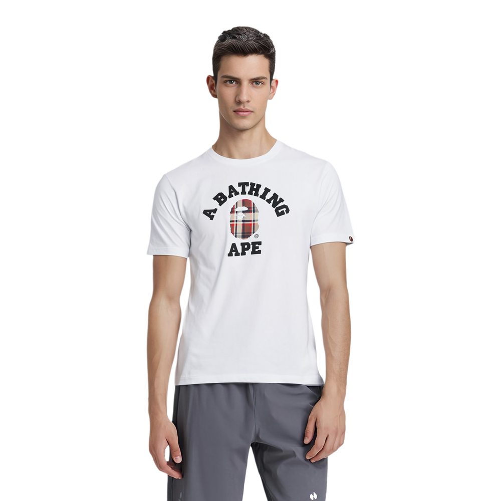 A Bathing Ape Check College Tee