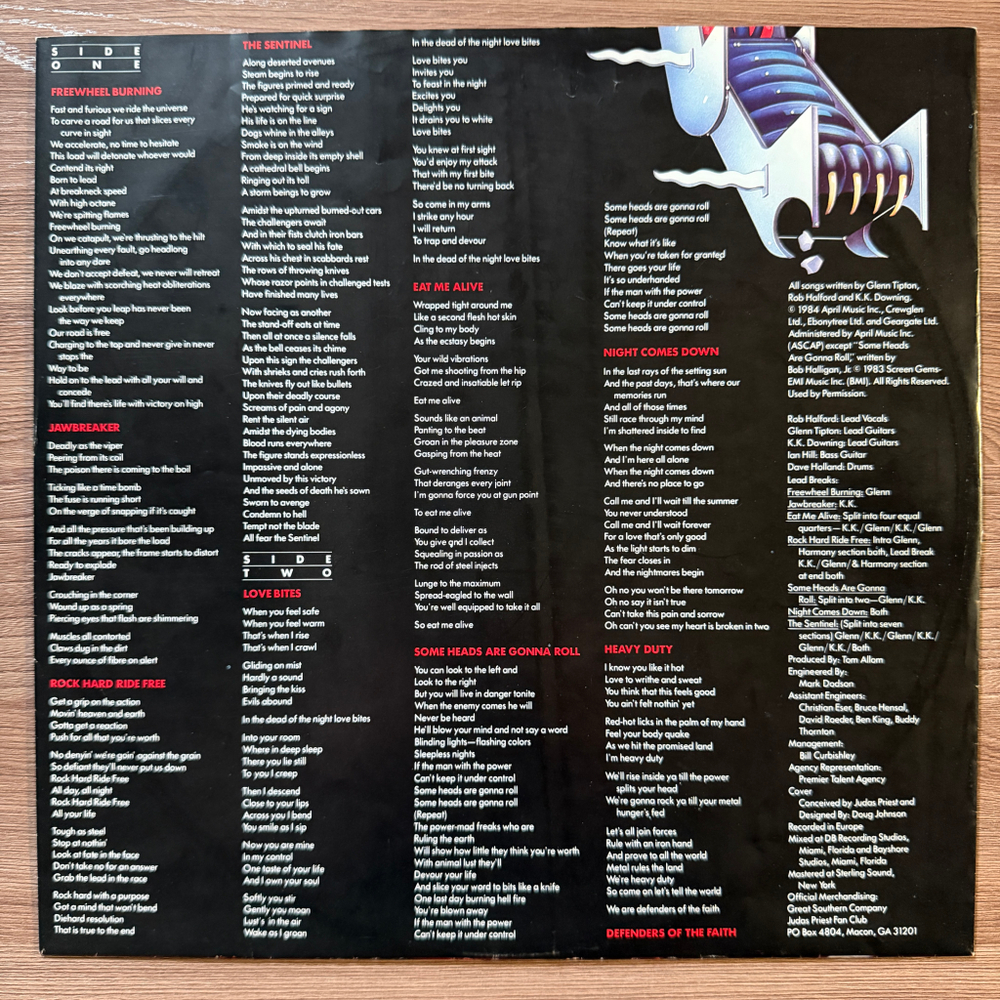 Judas Priest ‎– Defenders Of The Faith (Голландия 1984г.) Т