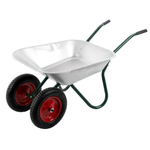 Тачка 65л садовая оцинкованная 2 колеса 120кг, WB6204S
