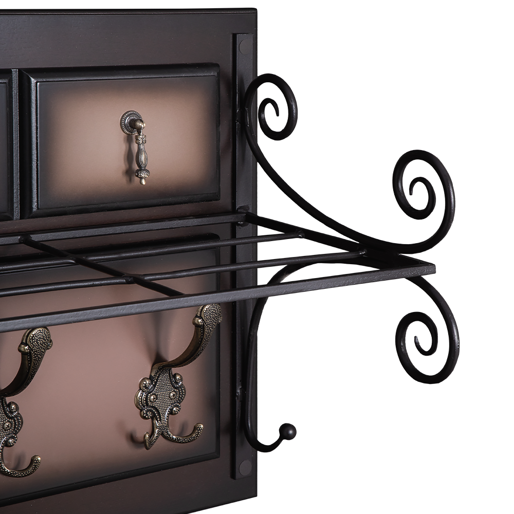 Вешалка настенная Пандора 1 Орех Оберджин Шоколад