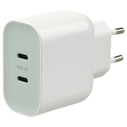 IKEA SJÖSS  (ИКЕА СЙÖСС)  -  Зарядное устройство 2 порта USB 45 Вт, с функцией быстрой зарядки