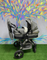 Коляска-трансформер 3в1 Luxmom 600G серый текстиль