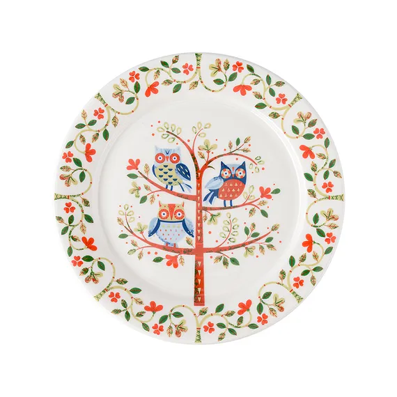 Набор тарелок owl из коллекции birds of paradise в подарочной упаковке, D18 см, 2 шт.