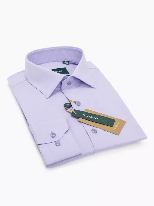 Рубашка классическая CLASSIC FIT с длинным рукавом, лавандовая