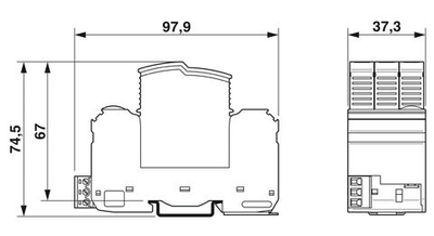 1033790 - VAL-SEC-T2-2+F-380DC-FM - Разрядник для защиты от импульсных перенапряжений, тип 2