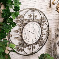 Часы настенные London Time большие Амбер