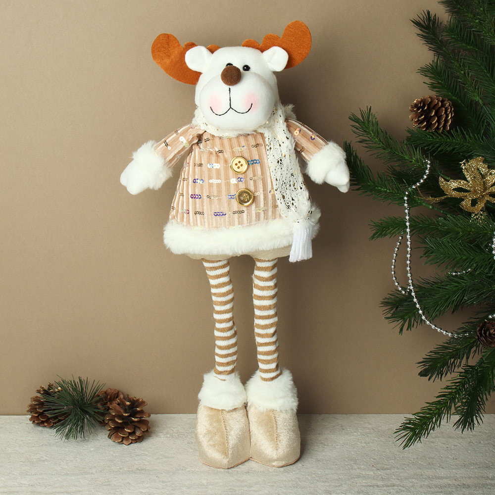Новогоднее украшение Олень на телескопических ножках 27/45 см / YX-E2652-1 /уп 72/