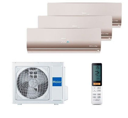 Мульти сплит-система Haier на 3 комнаты (25+25+25 кв.м.) FLEXIS Gold